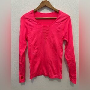 Fabletics Hot Pink Long Sleeve Performance Tee